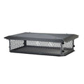 13x19 Multi-Flue Chimney Cap, Black Galv, 10x22 High, 3/4x22 Mesh U985