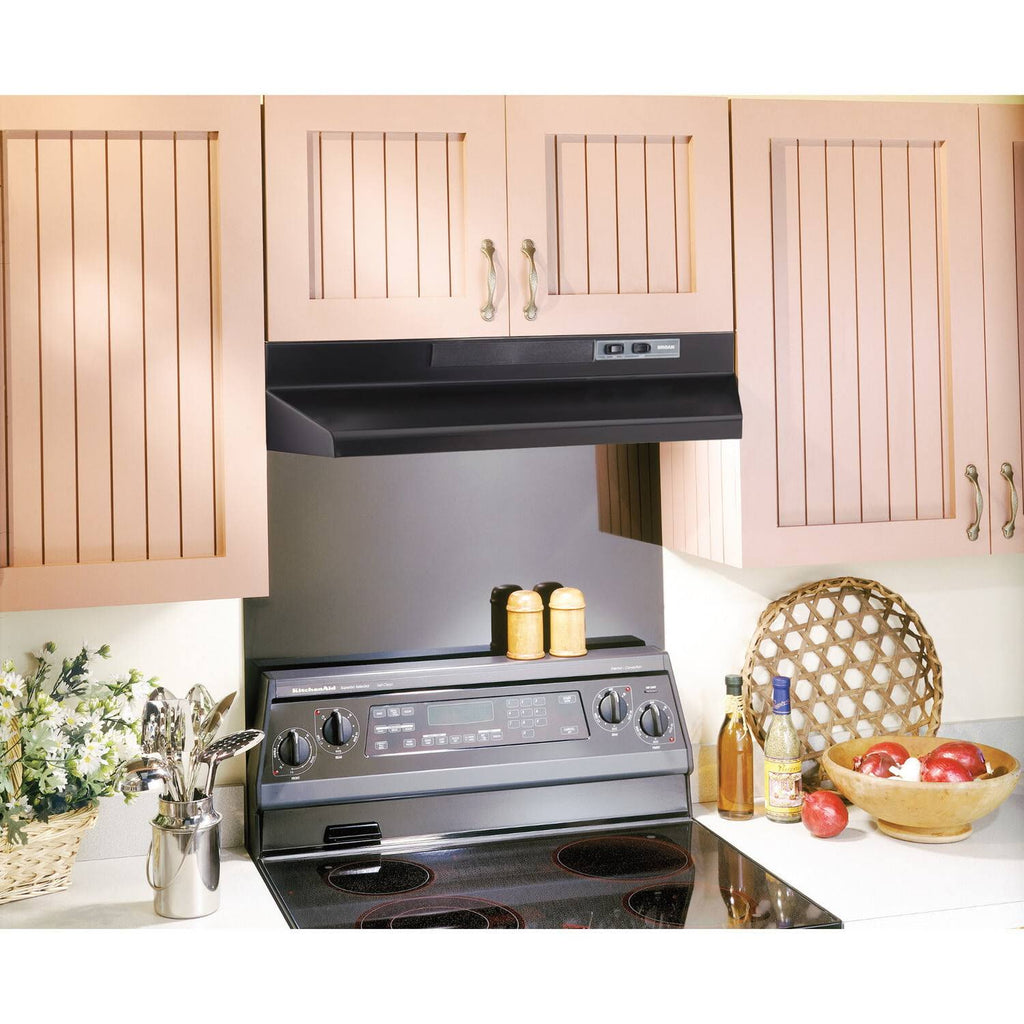 Black 42 inch Convertible Under Cabinet Range Hood J3626