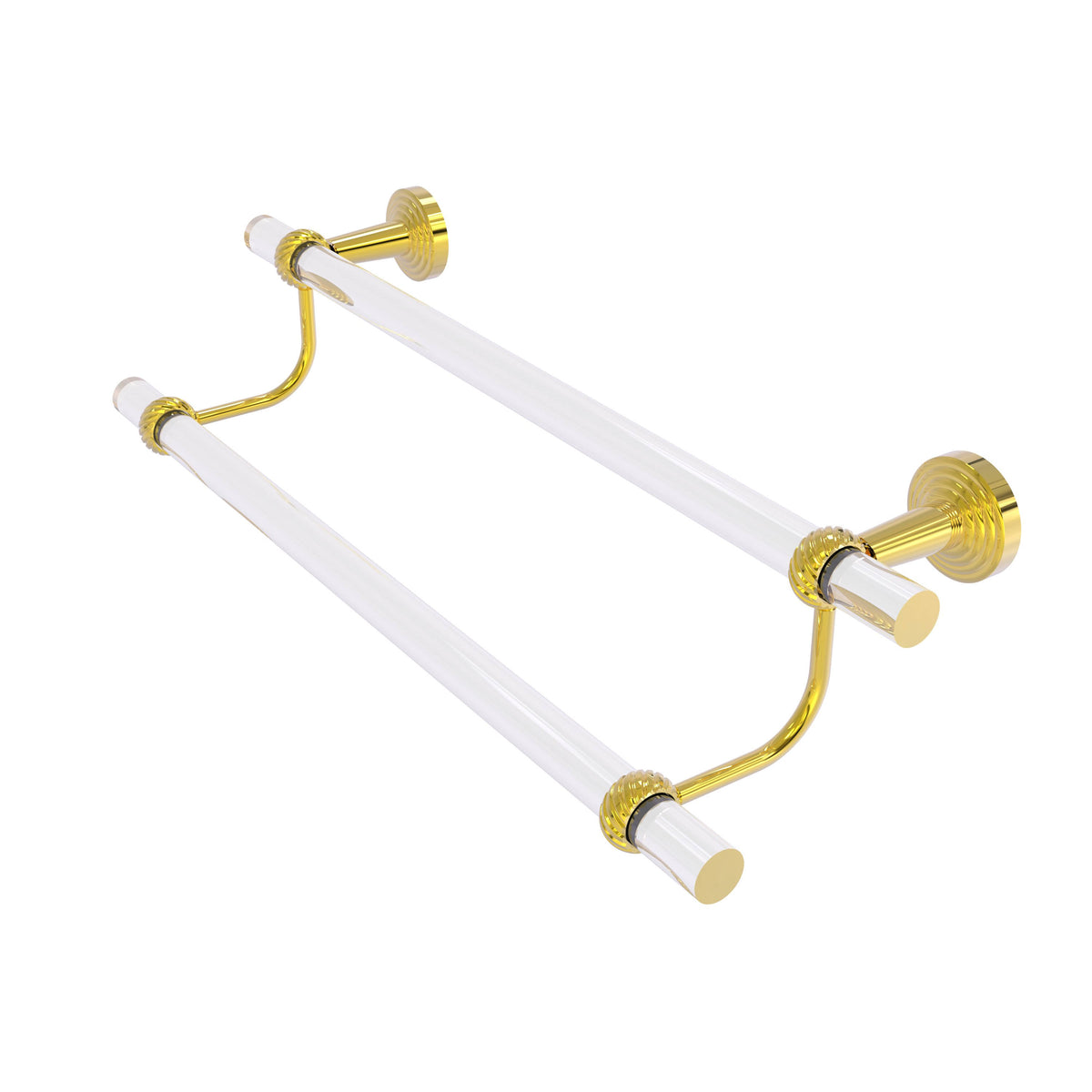 24 in Double Towel Bar Polished Brass U68301