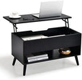 Lift Top Coffee Table with Hidden Compartment and 2 Open Shelves S1523