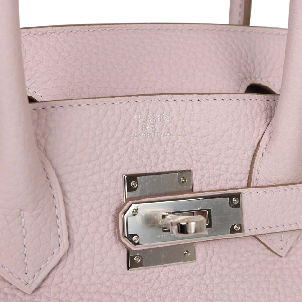 Mauve Pale Clemence Palladium Hardware Bag B421587