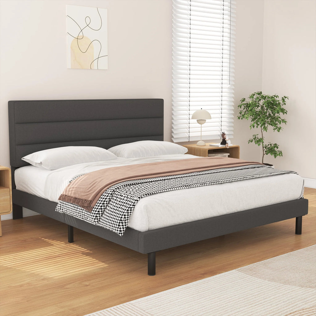 Twin Size Upholstered Platform Bed Frame K2989
