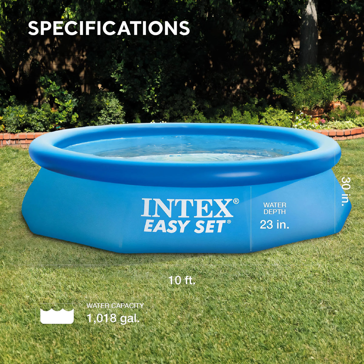 10 Ft x 30 In Inflatable Round Swimming Pool K82450