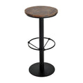 42" Rustic Pine Wood Top Metal Pub Table A964429