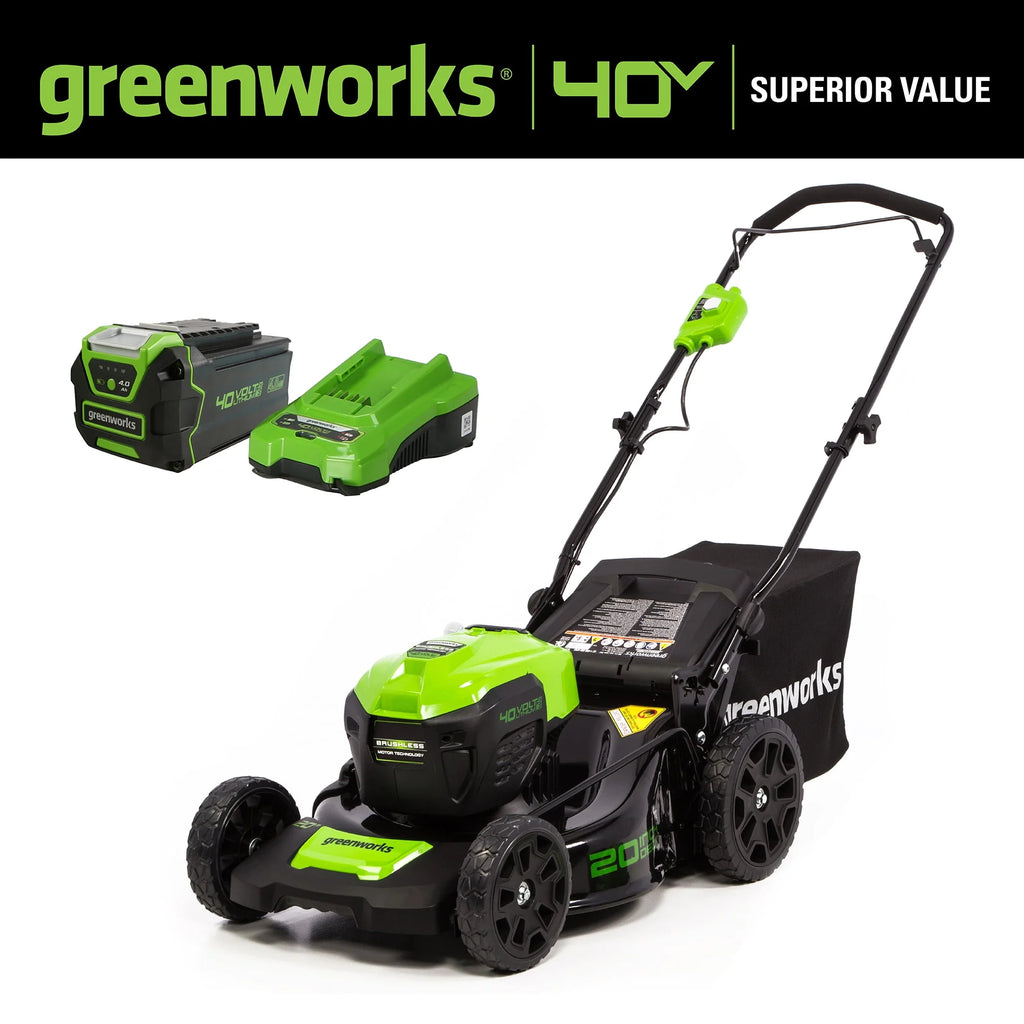 40V 20 Brushless Push Lawn Mower with Battery & Charger U40251
