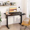 Black Height Adjustable Electric Standing Desk with Splice Board G30695