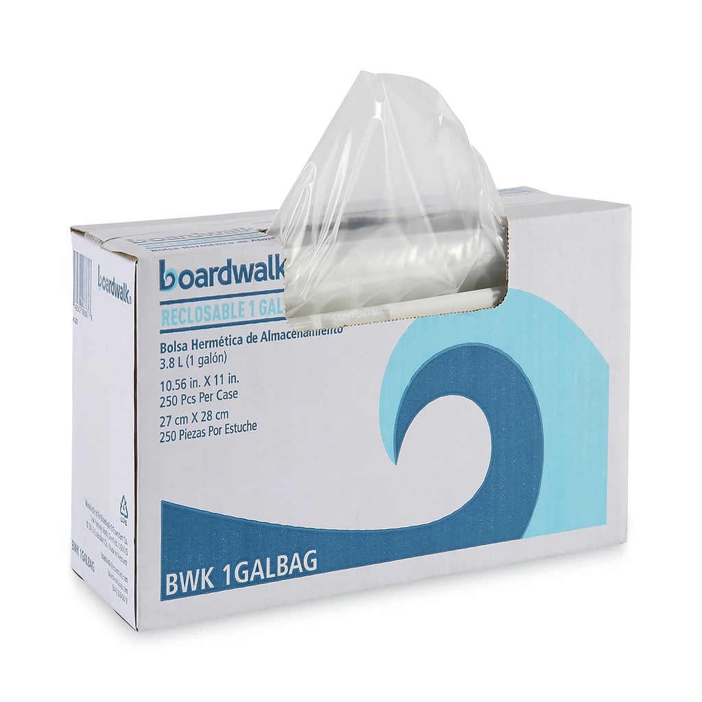 Reclosable Food Storage Bags, 1 gal, Clear, 250/Box P1539