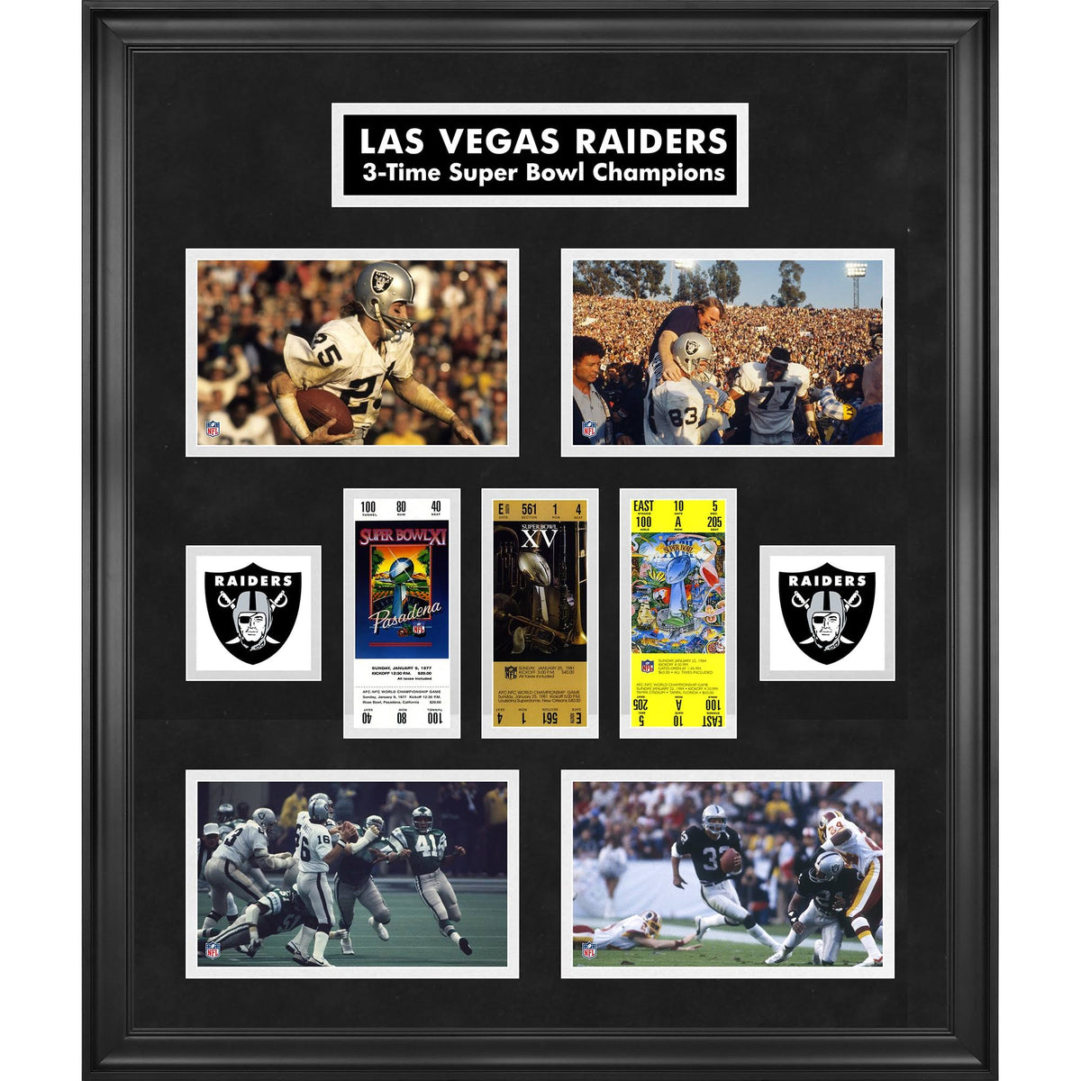 Framed Super Bowl Replica Ticket & Photo Collage S7917