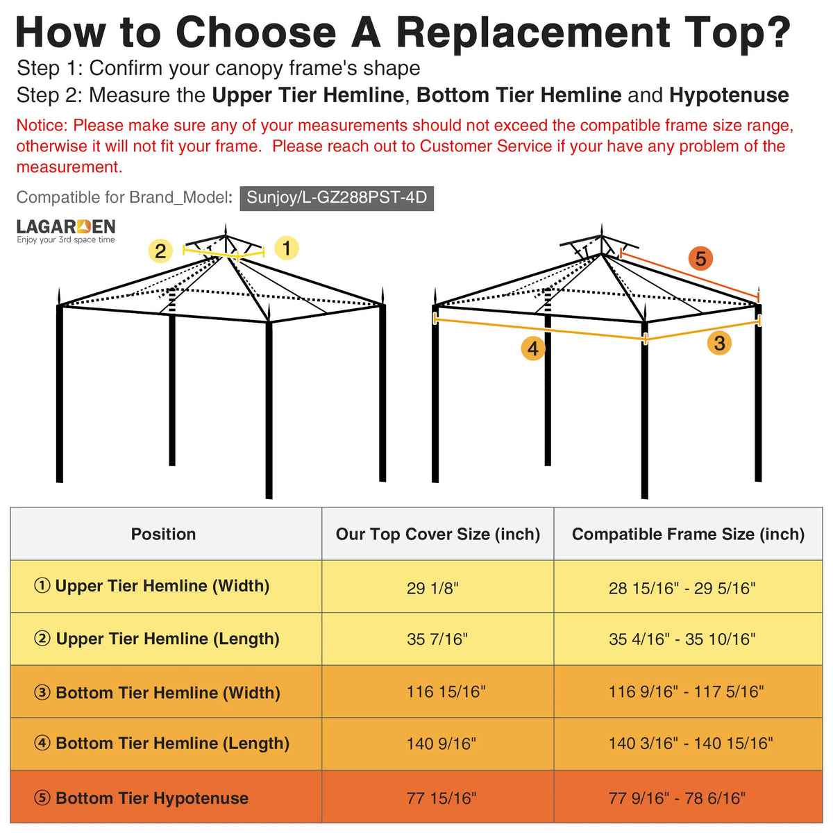 10'x10' 2 Tier Grey Canopy Cover E725265