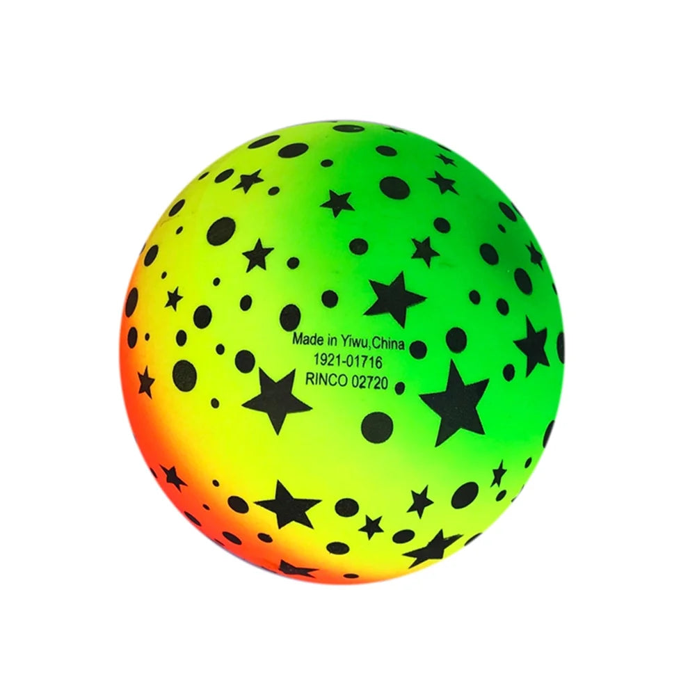 10 Pcs 16 CM Rainbow Balls Elastic PVC Beach Sports Play Ball L223910