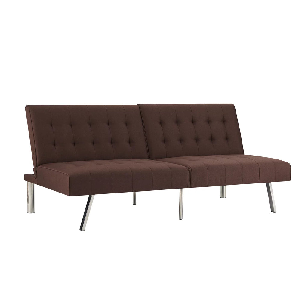Espresso Linen Tufted Split Back Futon Sofa S92168