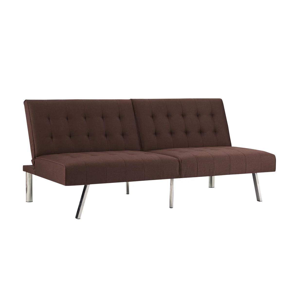 Espresso Linen Tufted Split Back Futon Sofa S92168