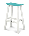 White Saddle Bar Stool O687992