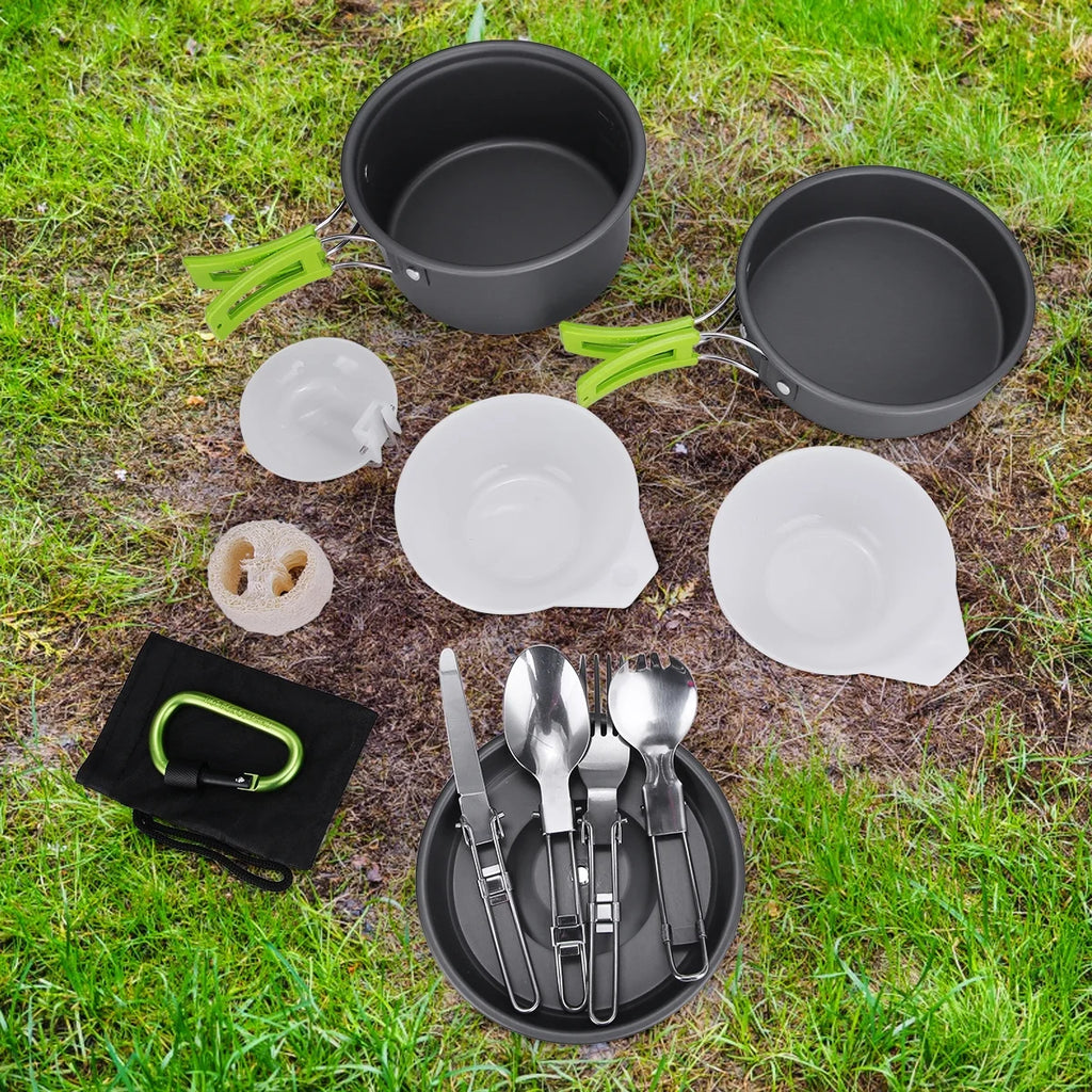 15 Pcs Non Stick Camping Cookware Set T29563