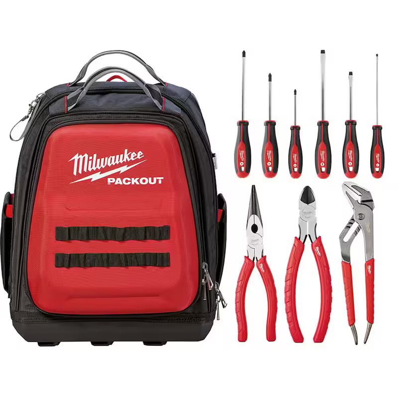 15 in. Tool Backpack with 9-Piece Tool Set Z460