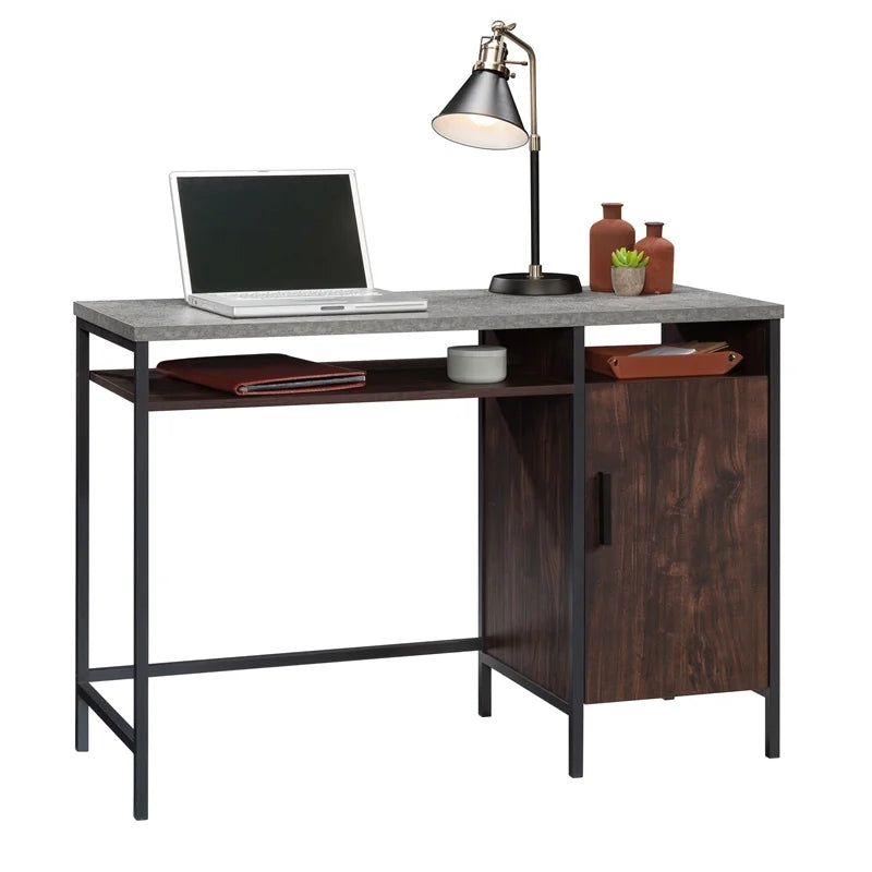 Engineered Wood and Metal Desk in Rich Walnut Y774824