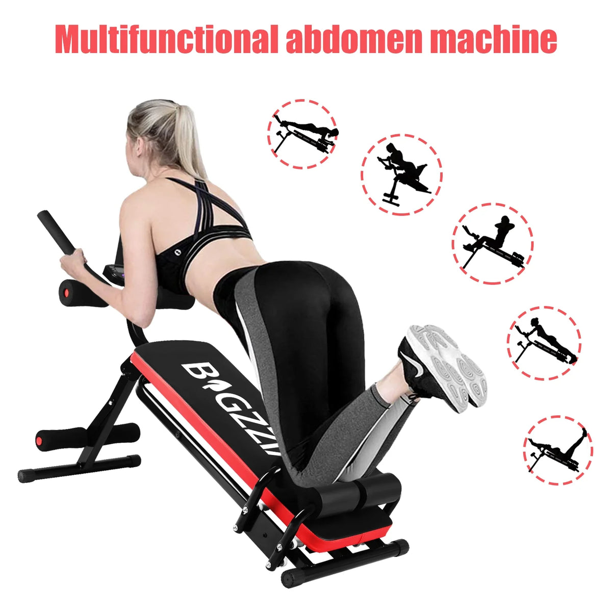 Foldable Ab Exercise Bench with LCD Monitor B28317