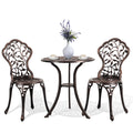 3 Piece Bronze Cast Aluminum Outdoor Bistro Table Set S7067