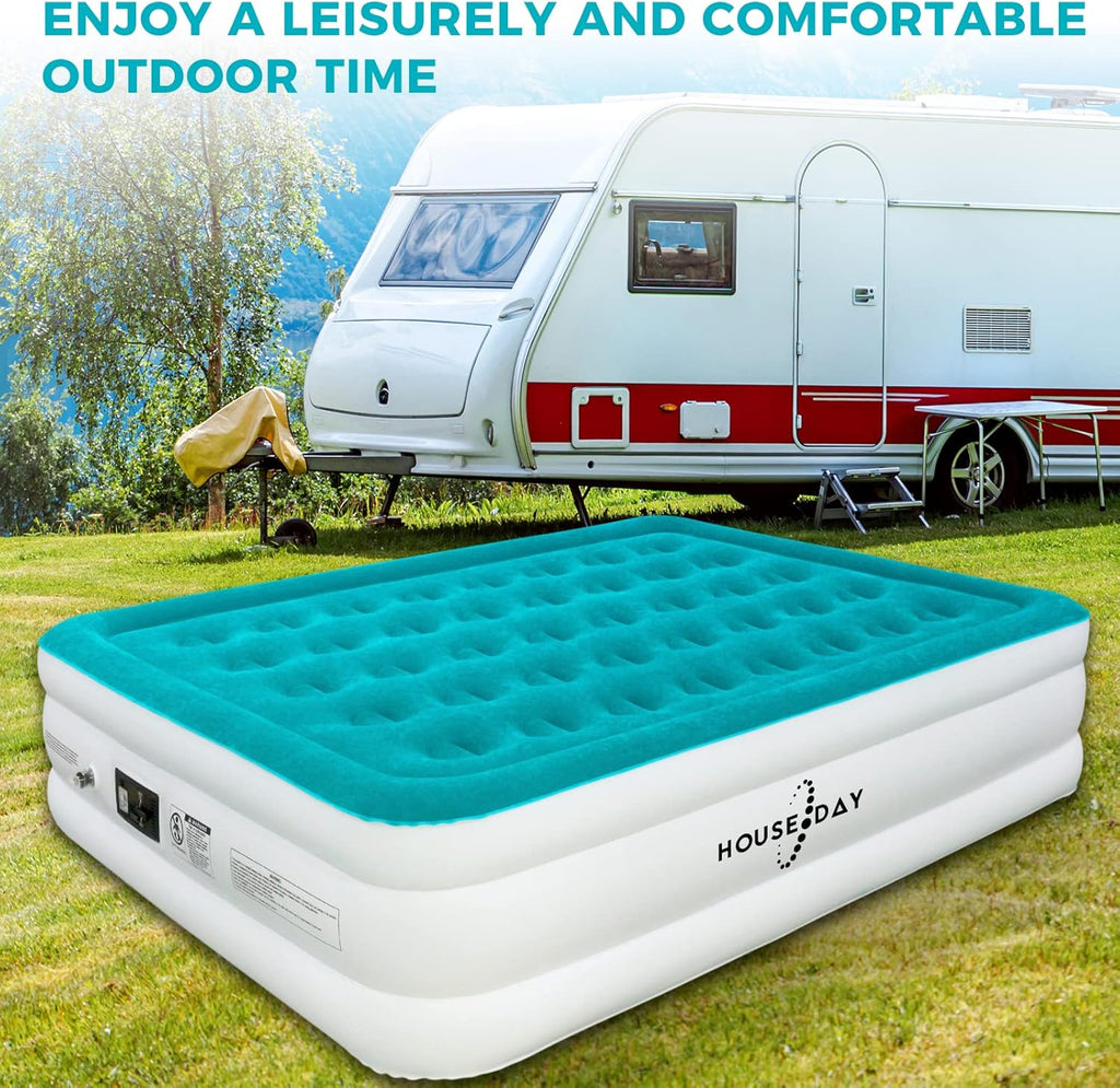 Queen Inflatable Air Mattress with Built-in Pump A402366
