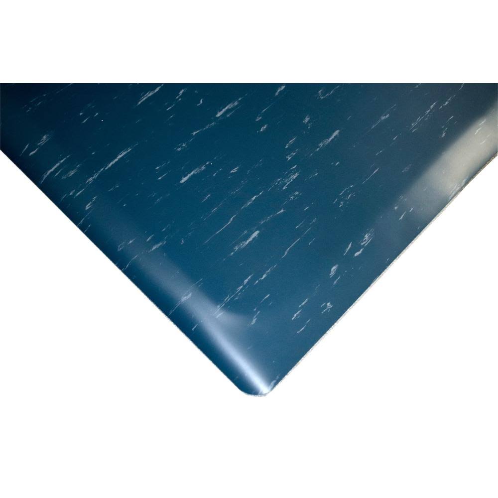 Blue Marbleized Tile Top Anti-Fatigue Mat 2 ft. x 12 ft. x 1/2 in. J424738