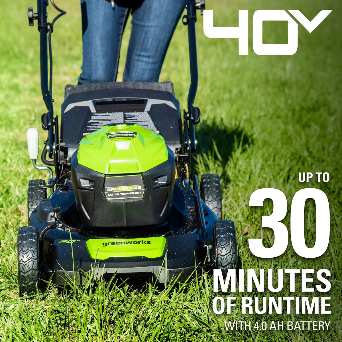 40V 20 Brushless Push Lawn Mower with Battery & Charger U40251