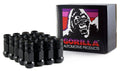 Forged Steel Racing Lug Black Chrome Open End 12mm x 1.25 20-Pack A6211