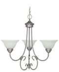 Matte Nickel 3 Light Chandelier F639