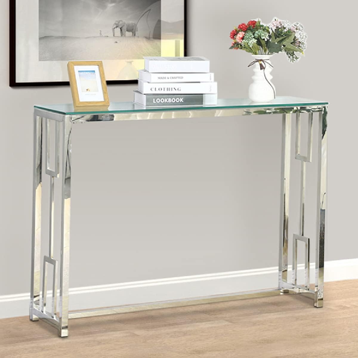 Narrow Glass Console Table G2196