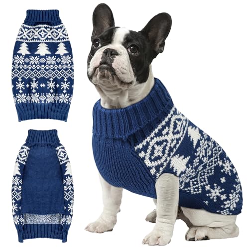 Christmas Dog Sweaters Turtleneck Double Knitting K97620