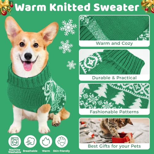 Christmas Dog Sweaters Turtleneck Double Knitting K97620