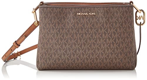 Leather Medium Triple Compartment Crossbody V8691