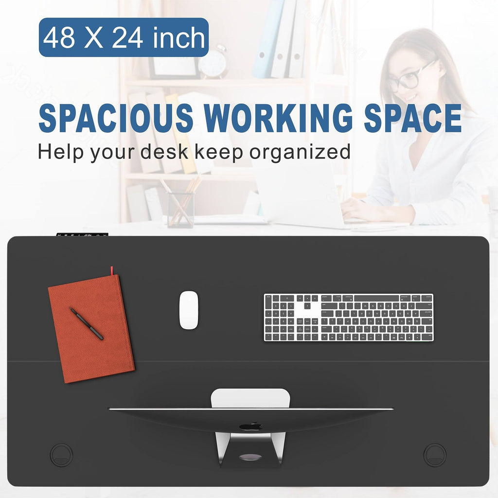 Black Height Adjustable Electric Standing Desk with Splice Board G30695