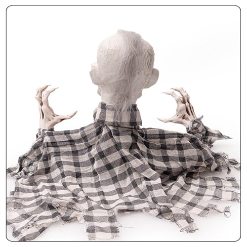 Zombie Animatronics Decoration with Flash Eyes and Sounds F952