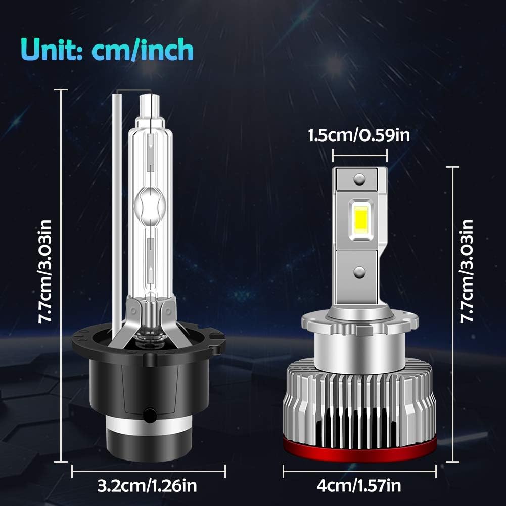 D2S D2R LED Headlight Bulb 35W 6000K Xenon White Pack of 2 I352