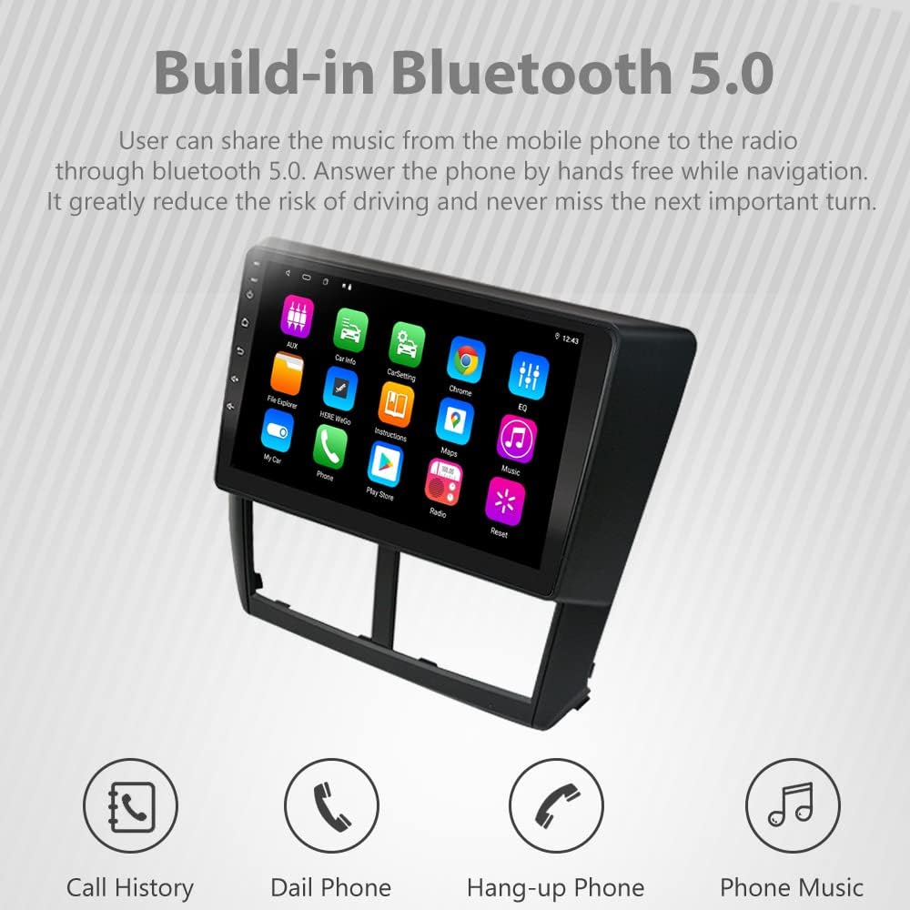 Android 11 9 inch Touch Screen Bluetooth Car Radio J3472
