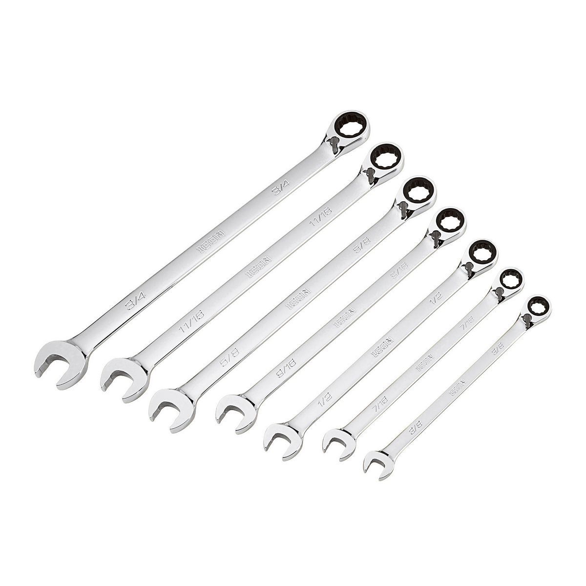 SAE Ratcheting Combination Wrench Set, 7-Piece E49060