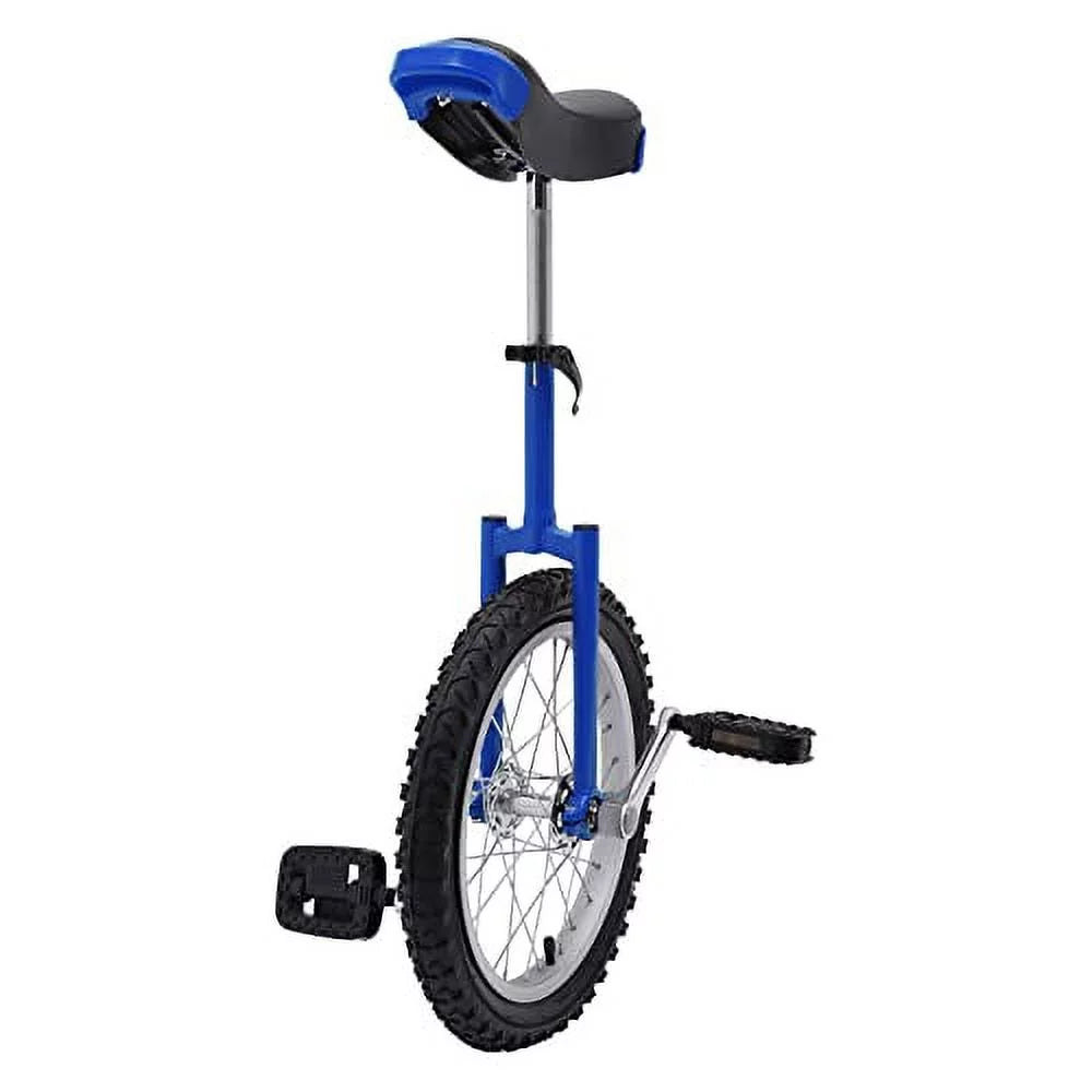 24 Unicycle 1 Wheel Bike Adjustable Height Blue T969