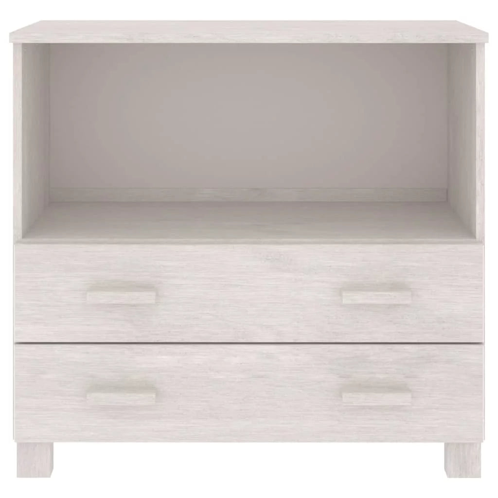 White Solid Wood Pine Sideboard Q7536