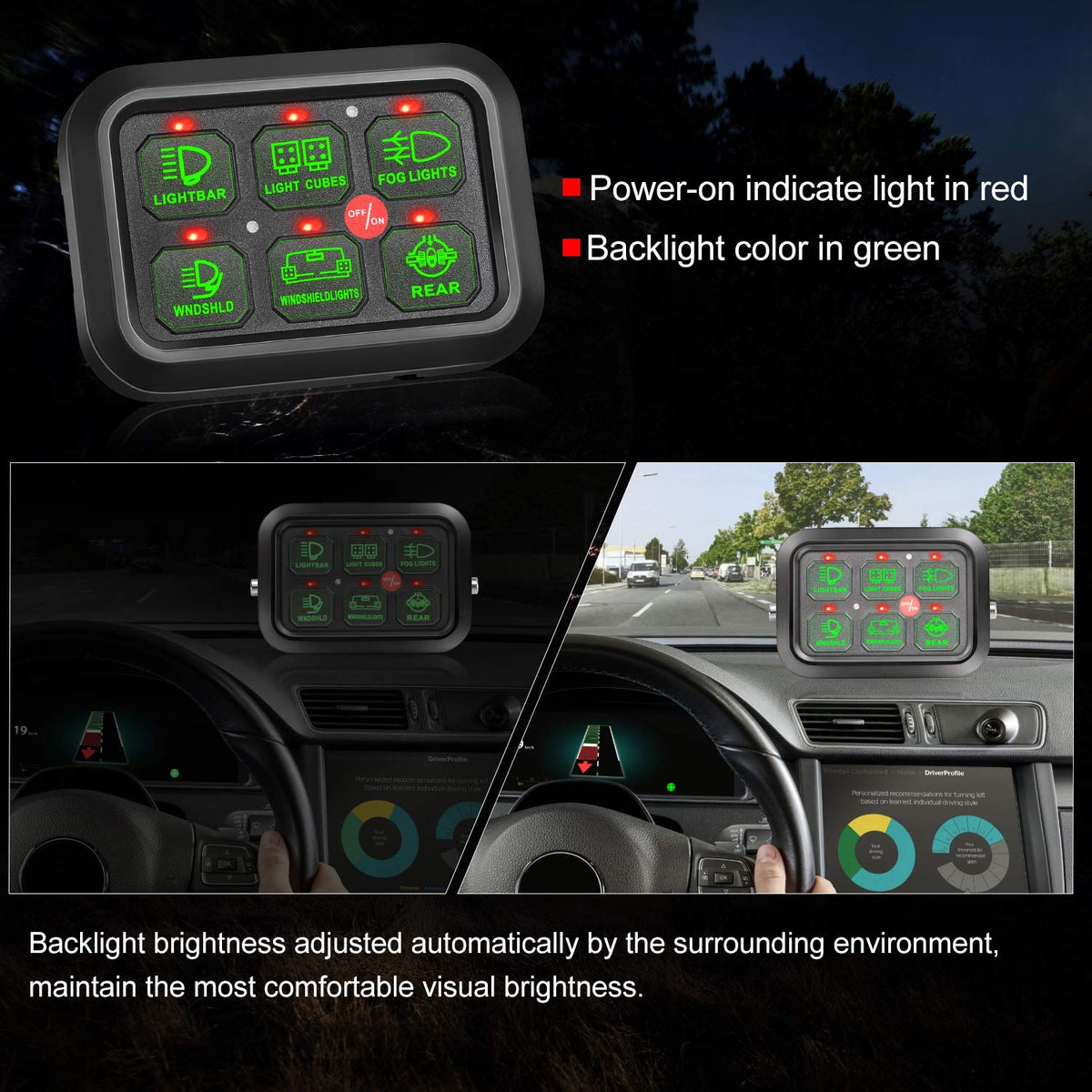 6 Gang Switch Panel with Harness O9264