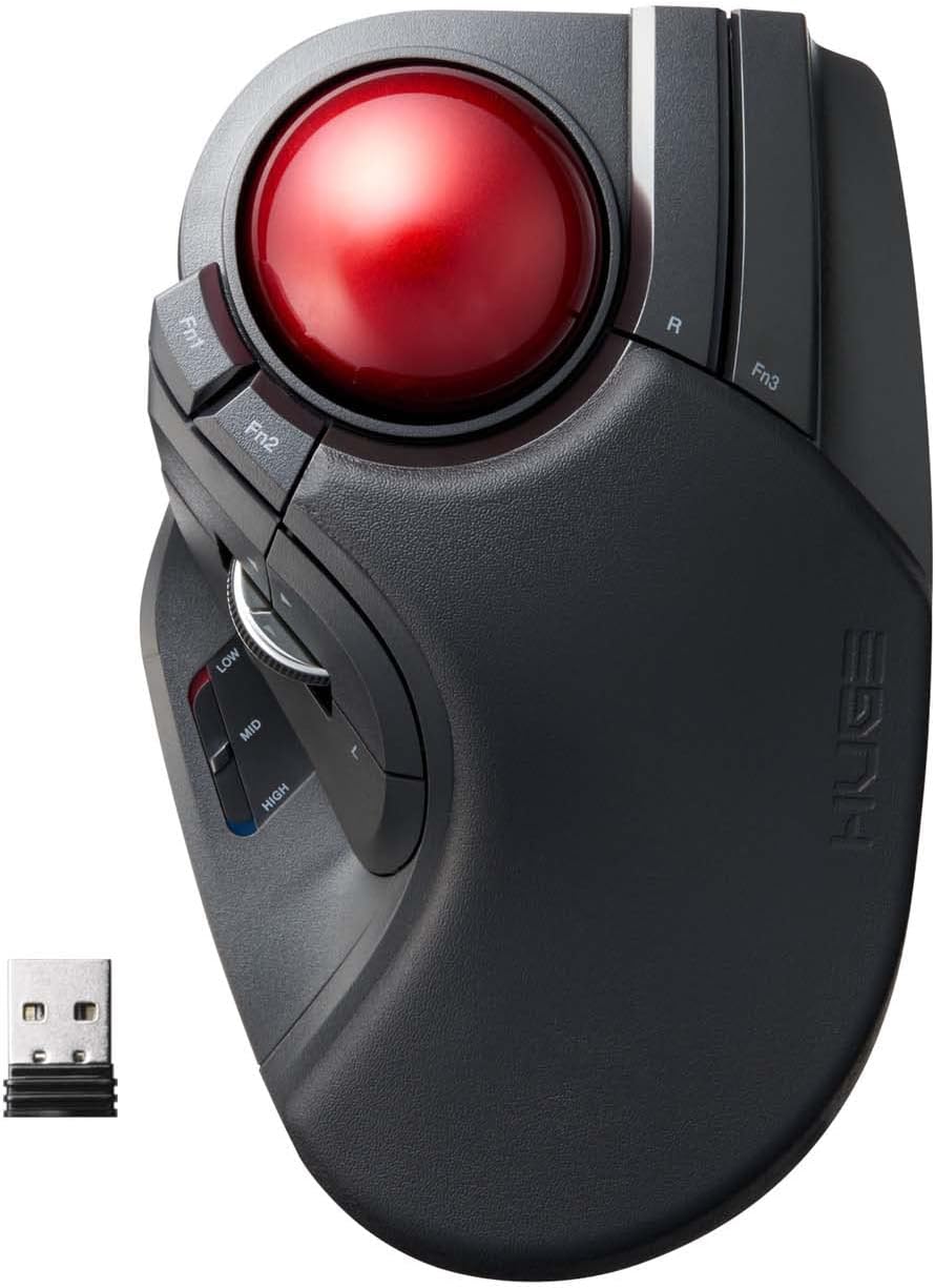 Wired Finger-operated Large Trackball Mouse 8-Button X808496