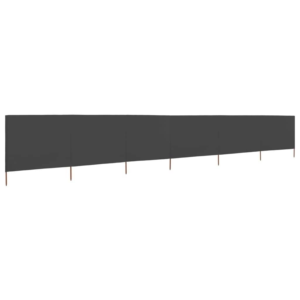 6-Panel Wind Screen Fabric 800X160 cm Anthracite A491463