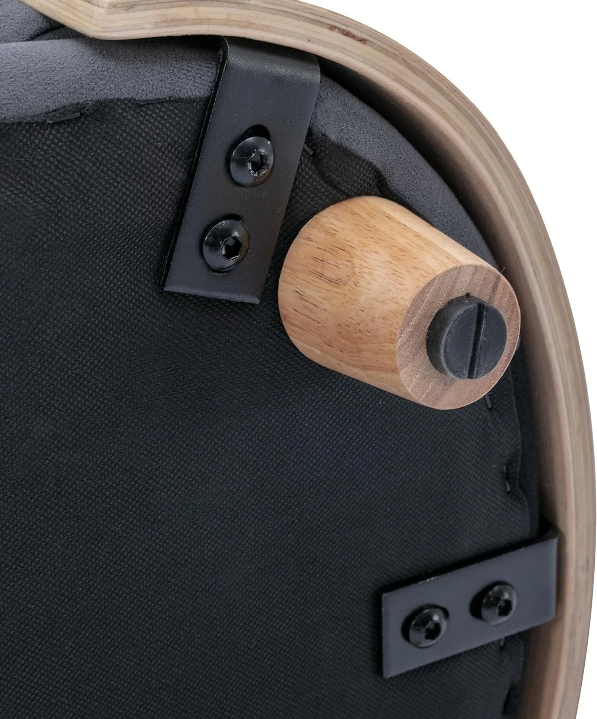 Dark Gray Velvet Dog Bed with Wood Legs L215719