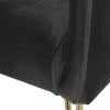 Black and Gold Velvet Club Chair with Hairpin Legs P99068