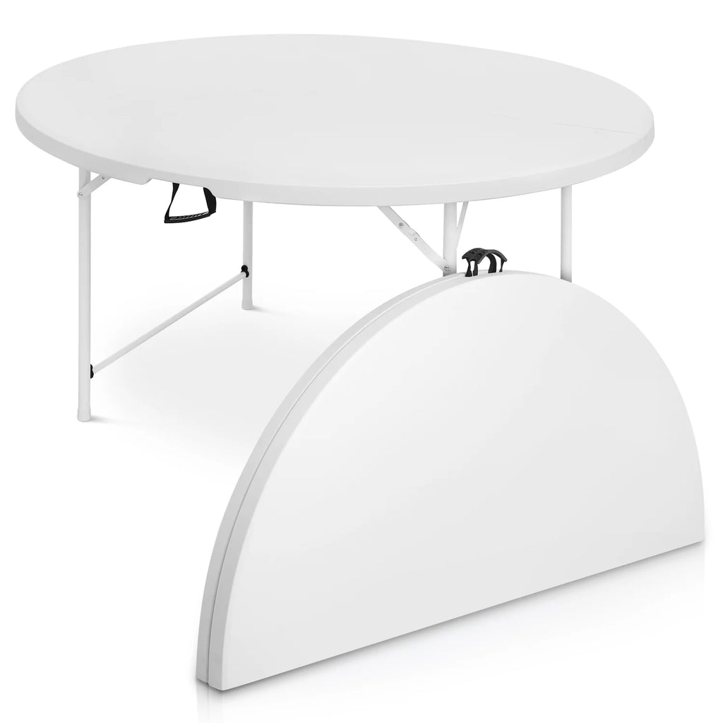 5 Foot Round Bi-Fold Plastic Table W6989