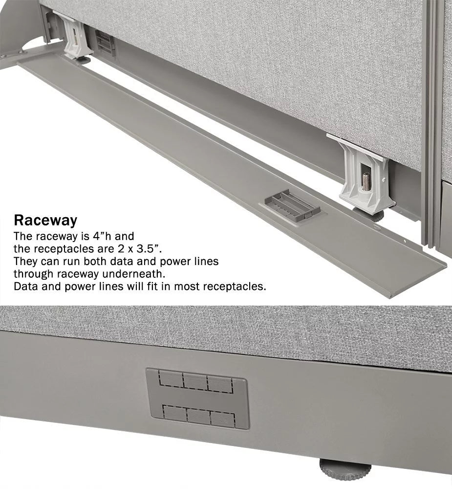 L-Shaped Office Partition E794673
