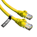 Cat6 Ethernet Cable 1 ft (100-Pack) Yellow Q829