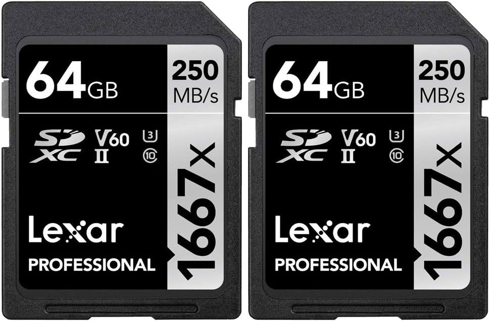 64GB SDHC/SDXC UHS-II Memory Card (3-Pack) V8466