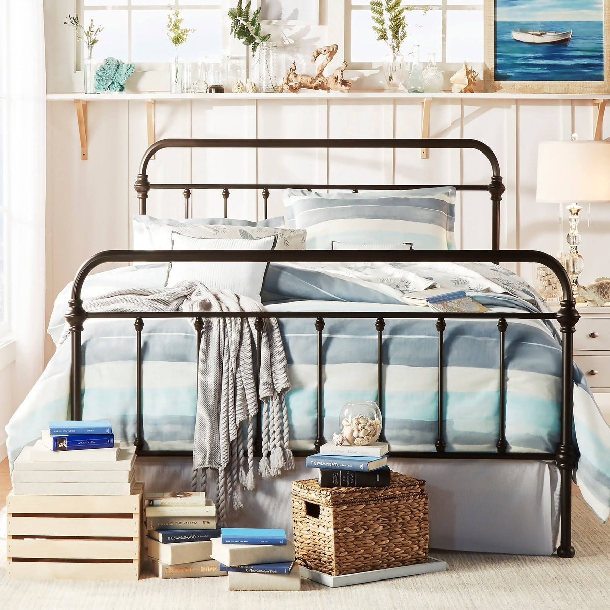 Dark Bronze Twin Iron Bed T656796