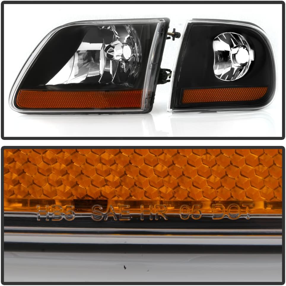 Black Housing Headlights with Corner Lights Assembly X818455