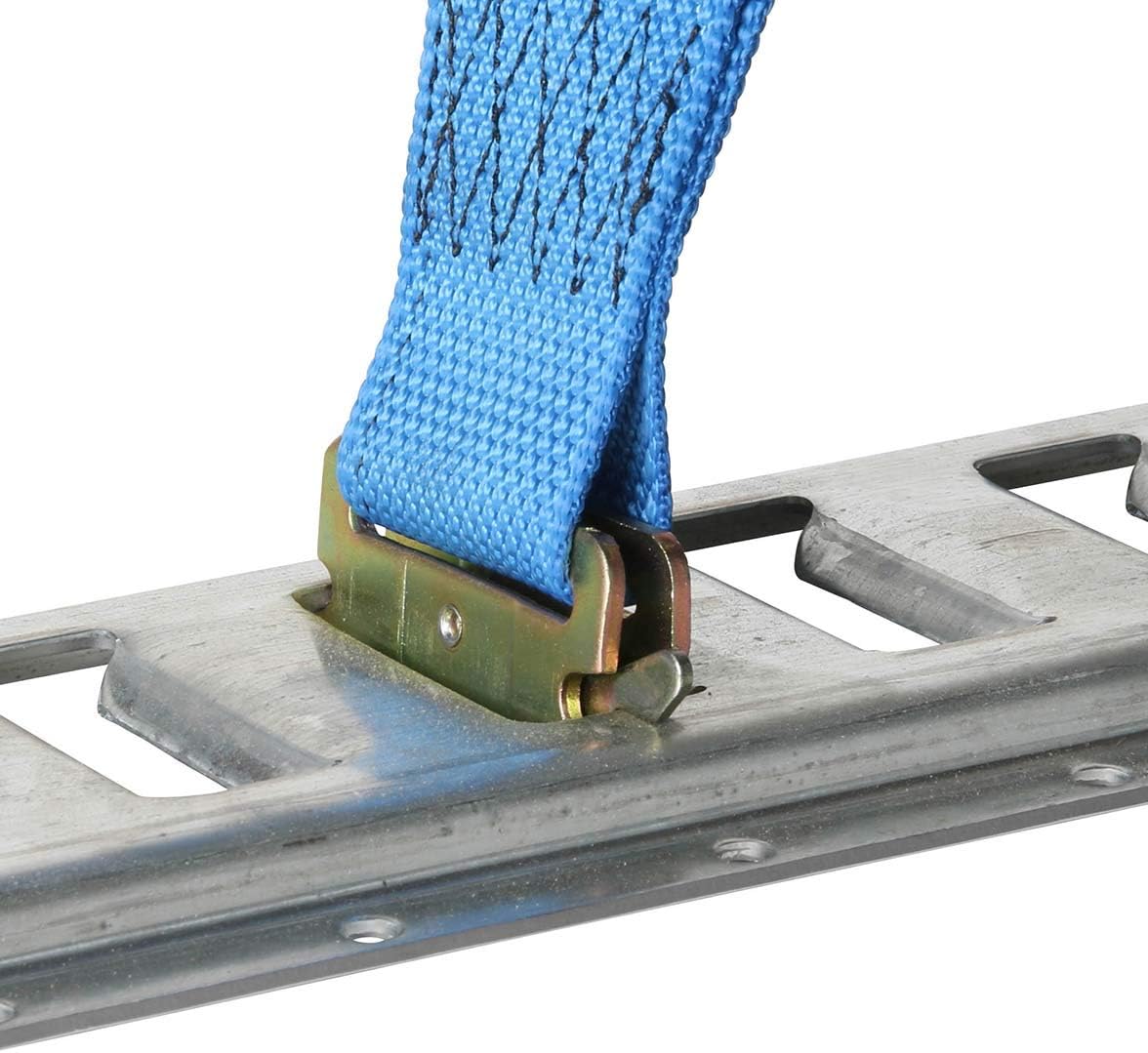2 x 20' E-Track Cam Straps Blue Polyester Tie-Downs Y170